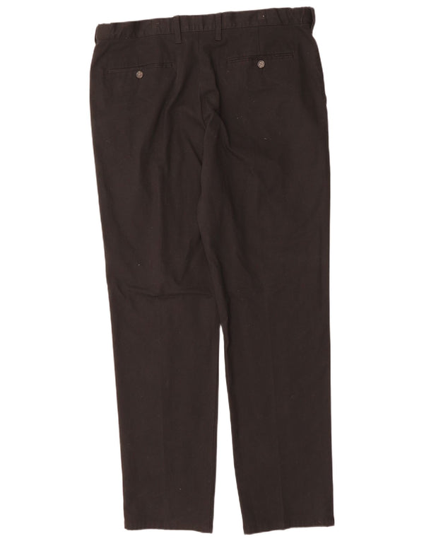 MARKS & SPENCER Pantaloni chino dritti da uomo W38 L33 cotone nero