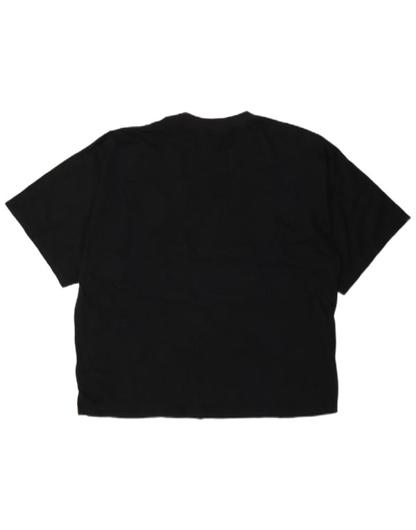 T-shirt grafica da donna vintage Top IT 44 cotone nero medio
