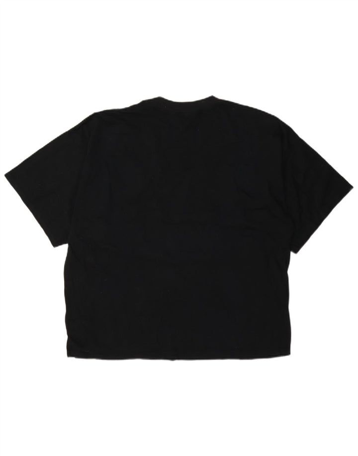 T-shirt grafica da donna vintage Top IT 44 cotone nero medio