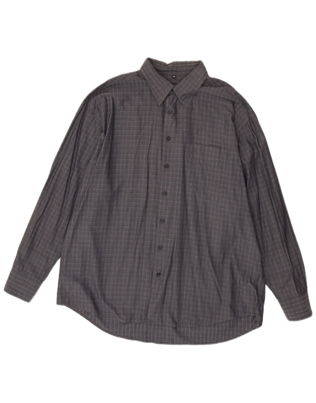 Camicia da uomo DANIEL HECHTER 2XL in cotone a quadri grigi