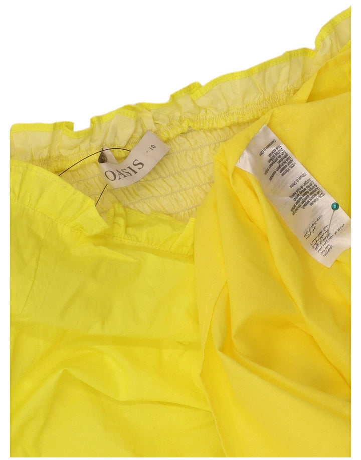 Abito senza spalline da donna Oasis UK 10 Piccolo giallo in viscosa