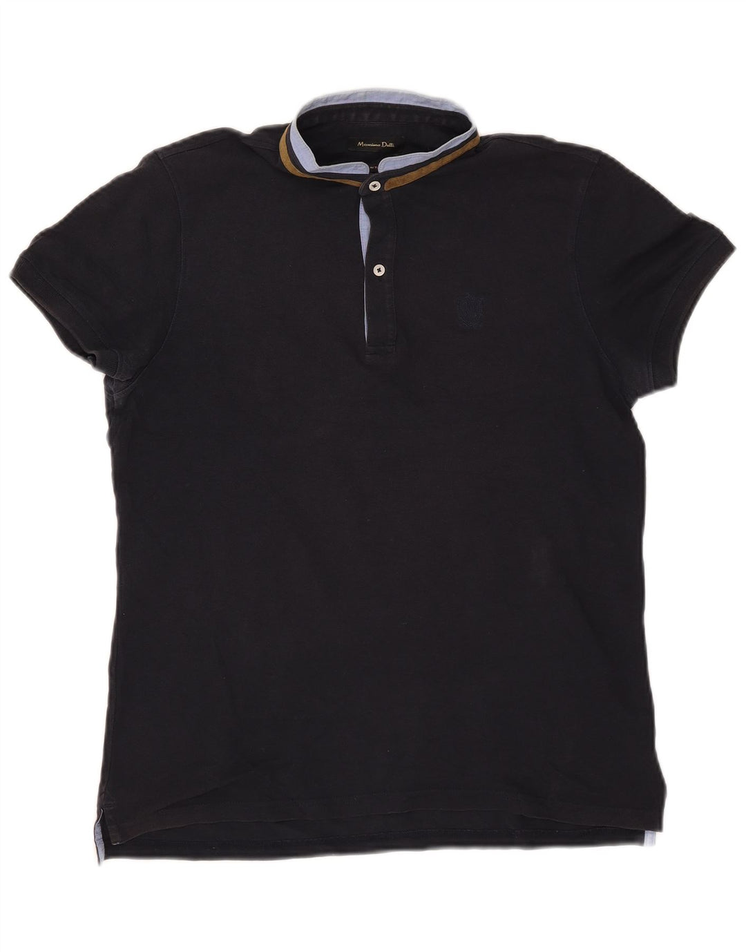 Polo da uomo Massimo Dutti blu navy medio
