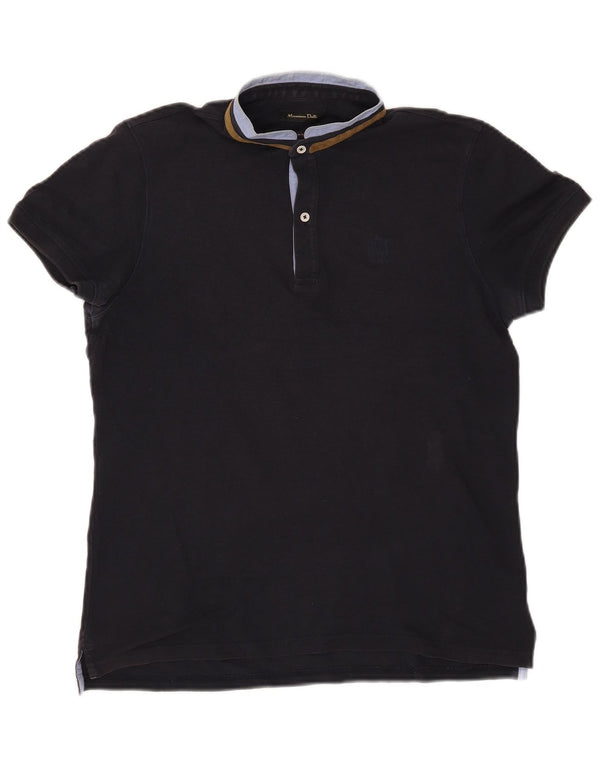Polo da uomo Massimo Dutti blu navy medio