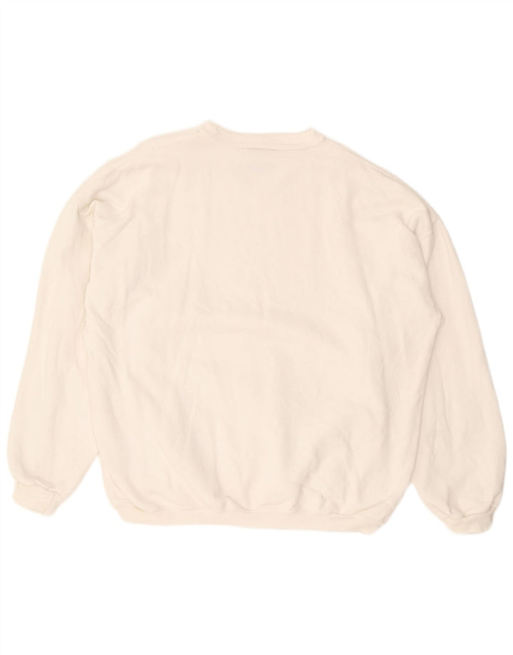 RIFLE Felpa da uomo Maglione grande cotone bianco