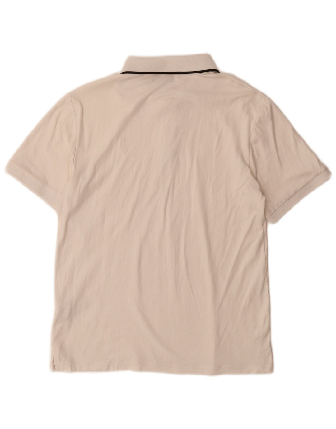 ZARA Mens Polo Shirt Small White Cotton