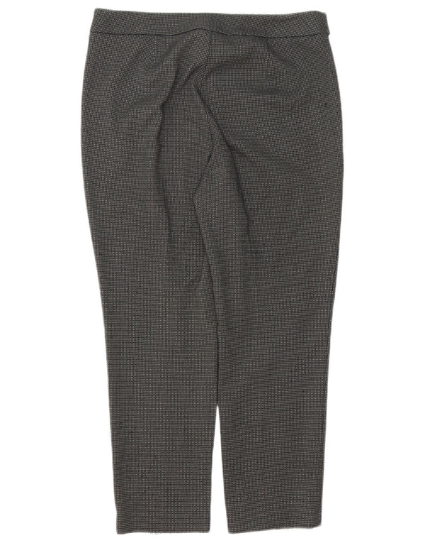 Marks & Spencer Womens Short Suit Trousers UK 12 Medium W34 L26 Grey Check