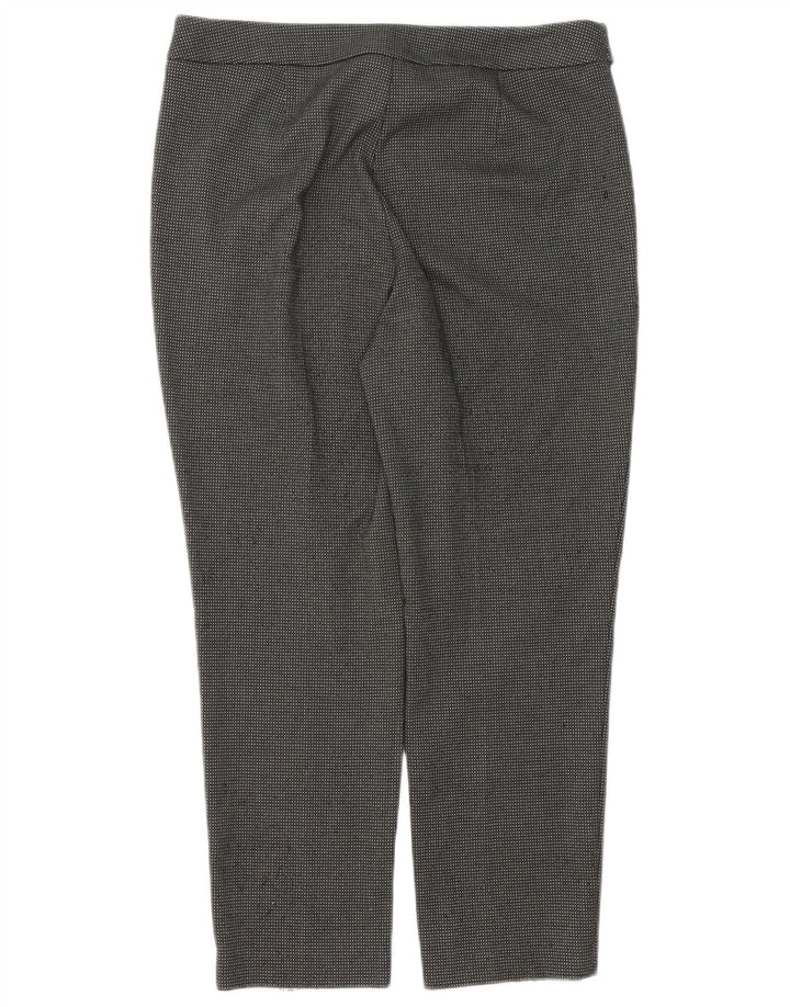 Pantaloni da abito corti da donna Marks & Spencer UK 12 medi W34 L26 quadri grigi