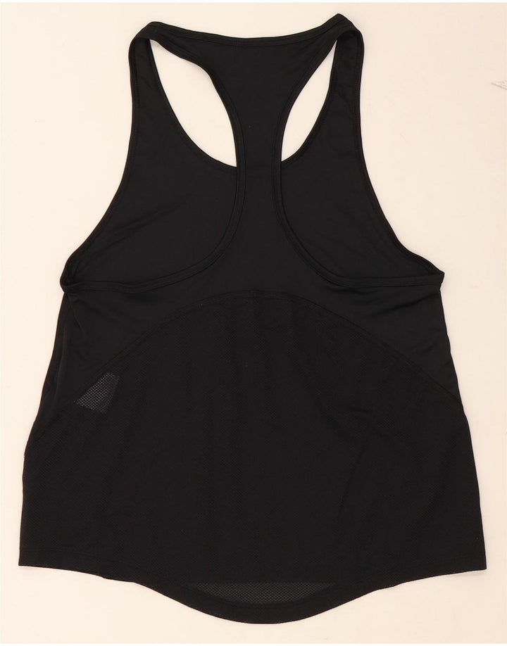 NIKE Womens Dri Fit Graphic Vest Top UK 10 Small Black Polyester Vintage Nike and Second-Hand Nike from Messina Hembry 