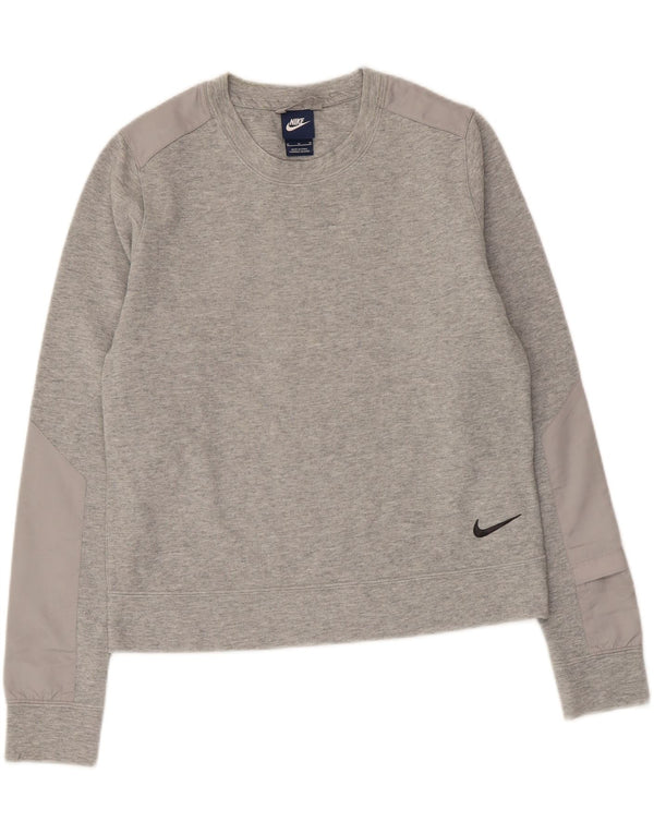 Felpa da donna Nike Jumper UK 14 cotone grigio medio