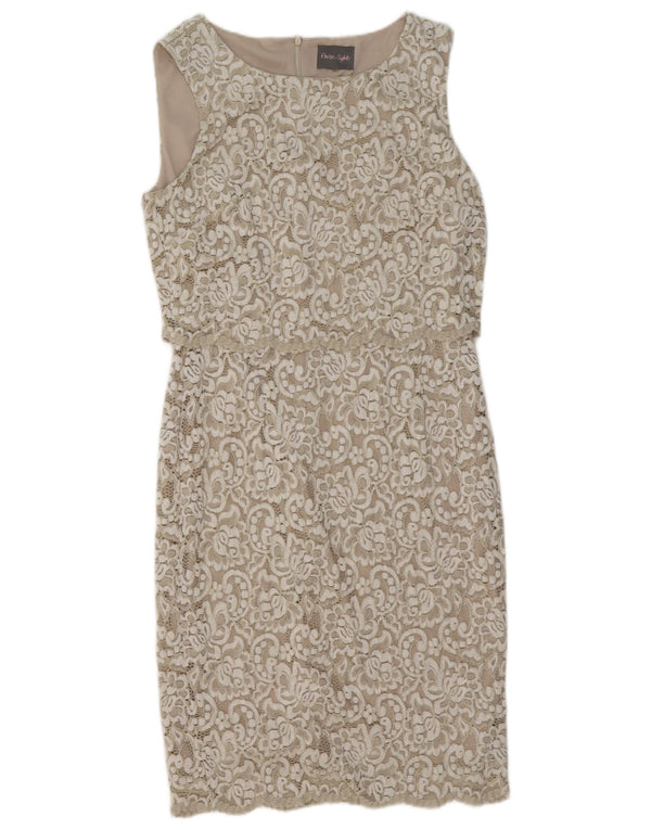 Abito tubino senza maniche da donna Phase Eight UK 12 Nylon floreale beige medio