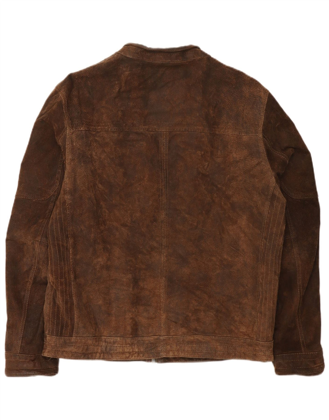 Giacca in pelle scamosciata da uomo Angelo Litrico UK 40 grande in pelle marrone