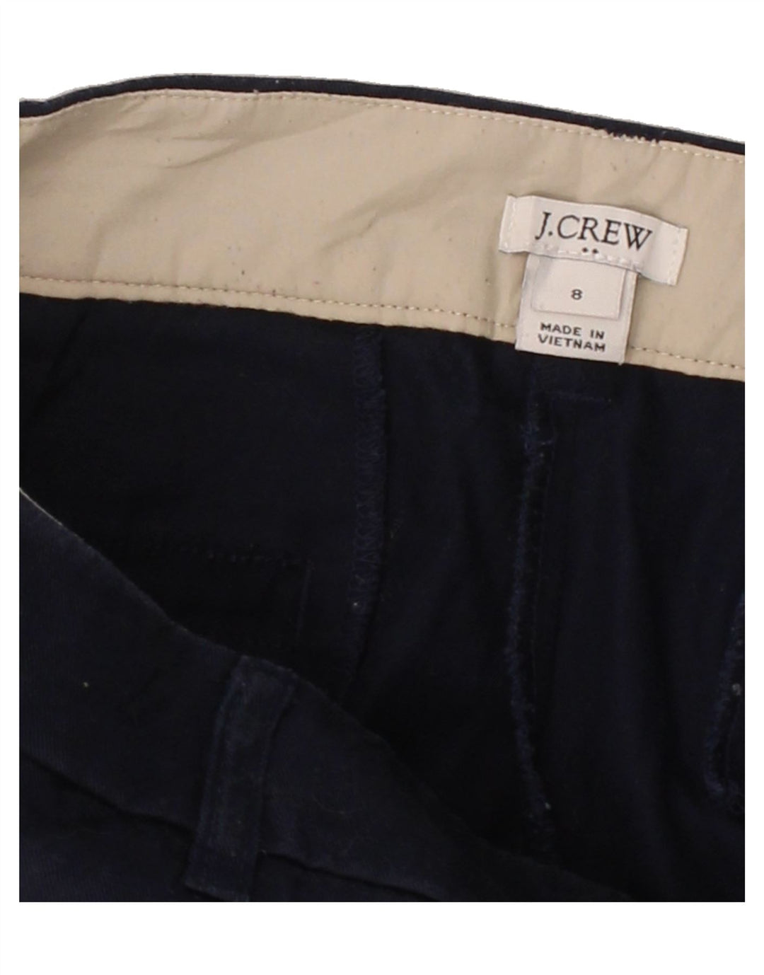 J. CREW Womens Chino Shorts US 8 Medium W32  Navy Blue Cotton Vintage J. Crew and Second-Hand J. Crew from Messina Hembry 
