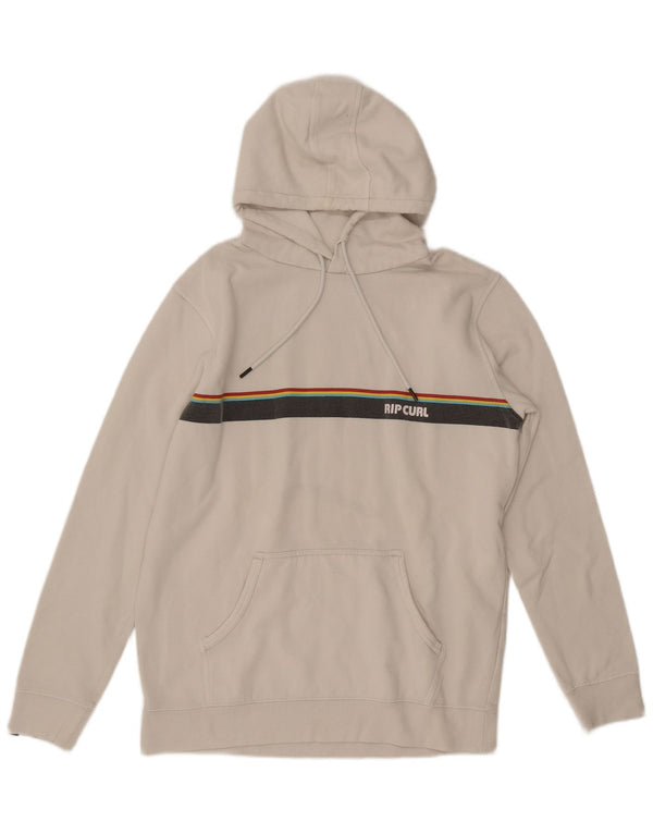 RIP CURL Felpa con cappuccio da uomo grande in cotone bianco