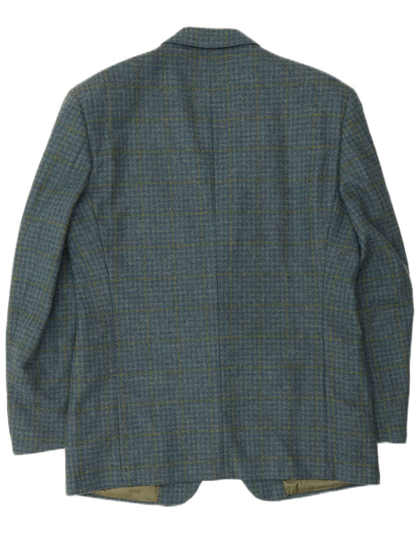 GILBERTO DOARDI Giacca Blazer da Uomo IT 50 Large Blu Pied De Poule Classico