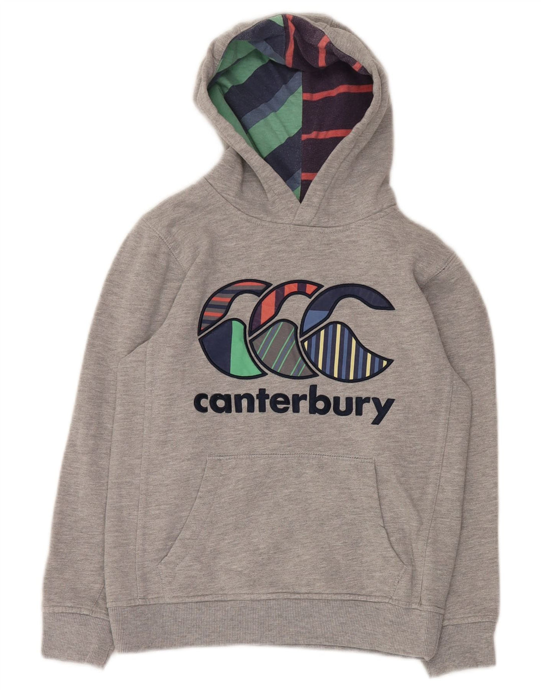 Maglione con cappuccio grafico per ragazzi CANTERBURY 9-10 anni in cotone grigio