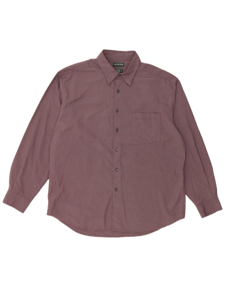 DOCKERS Camicia da uomo in flanella grande poliestere pied de poule viola