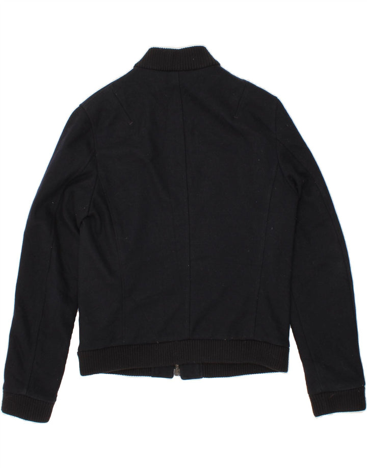GAZZARRINI Mens Bomber Jacket IT 48 Medium Navy Blue Wool Vintage Gazzarrini and Second-Hand Gazzarrini from Messina Hembry 