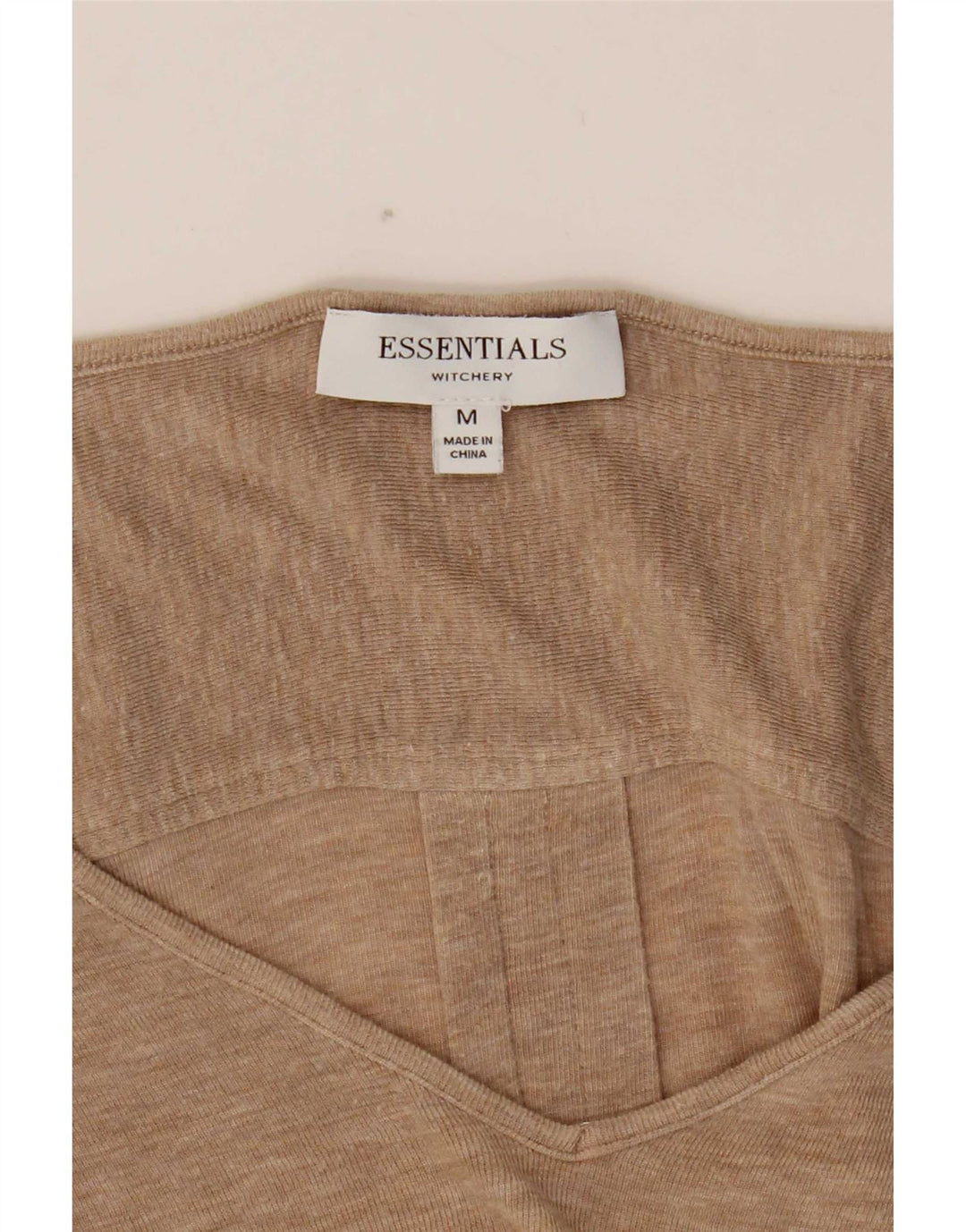 Maglia da donna Essentials a maniche lunghe UK 12 Beige medio screziato