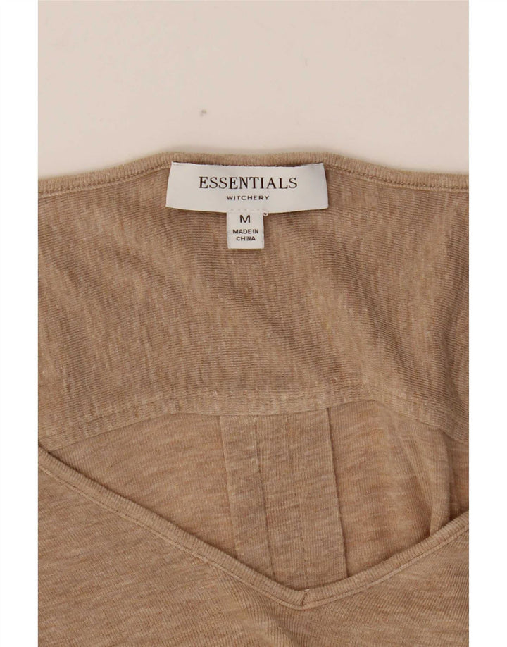 Maglia da donna Essentials a maniche lunghe UK 12 Beige medio screziato