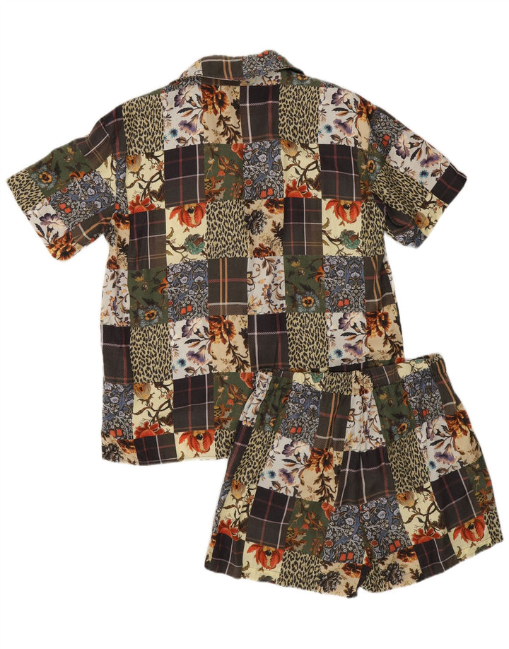 Barbour pigiameria da donna set da 2 pezzi UK 6 XS W26 patchwork multicolore