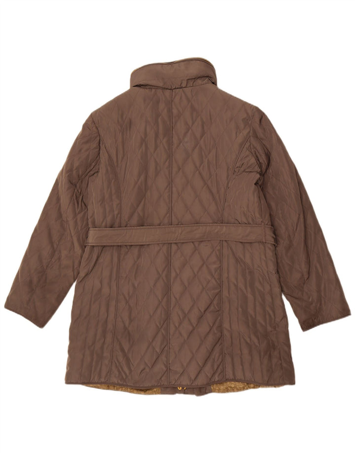 Giacca trapuntata da donna Michael Kors UK 18 XL poliestere marrone