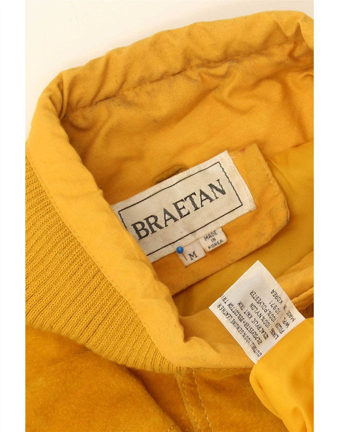 Giacca in pelle da uomo Braetan UK 38 Giallo medio
