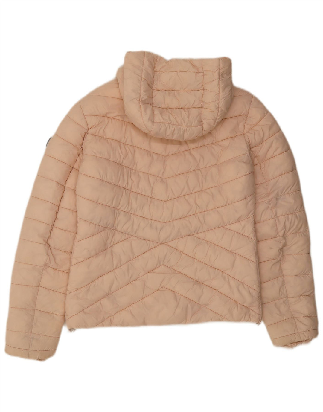 Giacca imbottita con cappuccio da donna Superdry UK 10 Small Pink Nylon