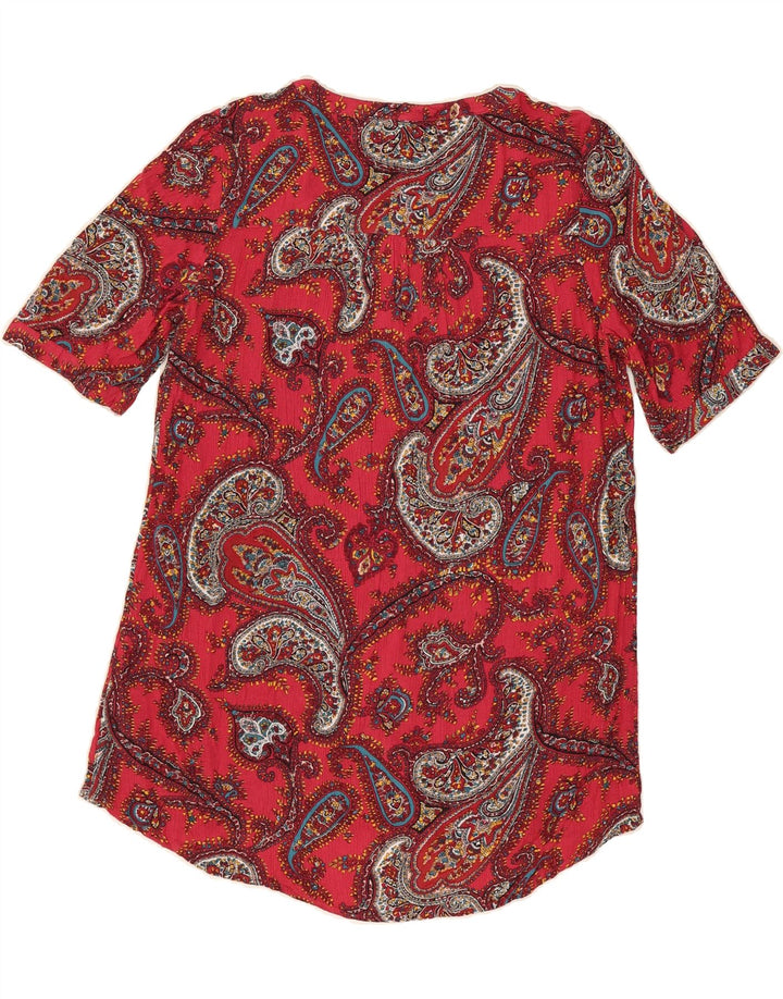 FAT FACE Womens Sheath Dress UK 12 Medium Red Paisley Vintage Fat Face and Second-Hand Fat Face from Messina Hembry 