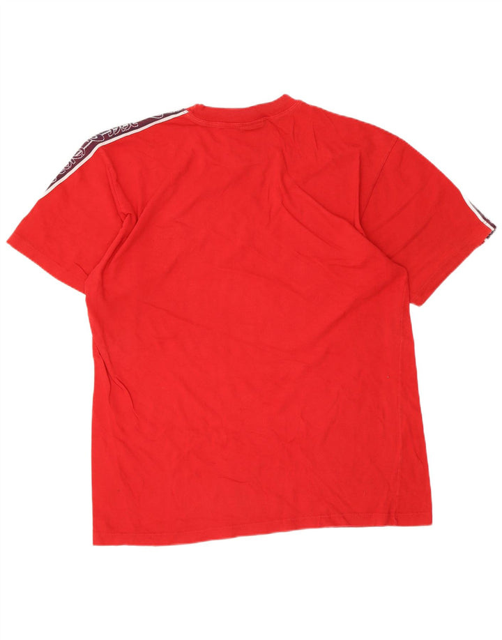 T-shirt grafica ASICS da uomo in cotone color block rosso medio