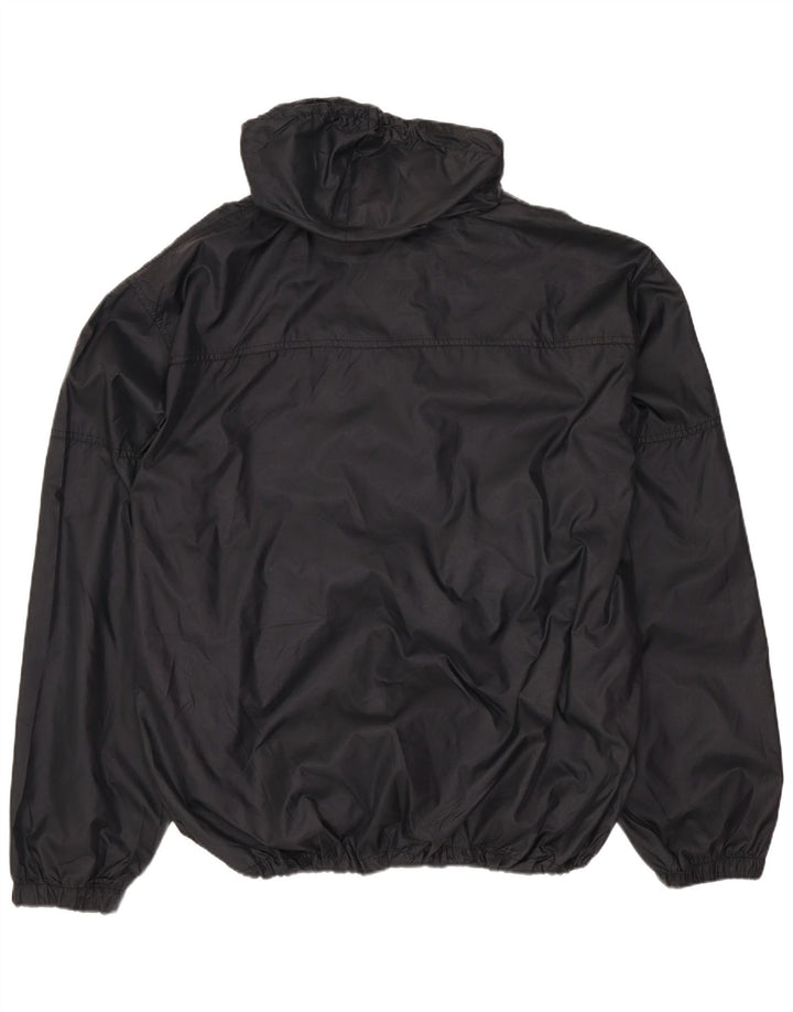 Giacca antipioggia da uomo con cappuccio IZOD UK 40 grande nylon nero