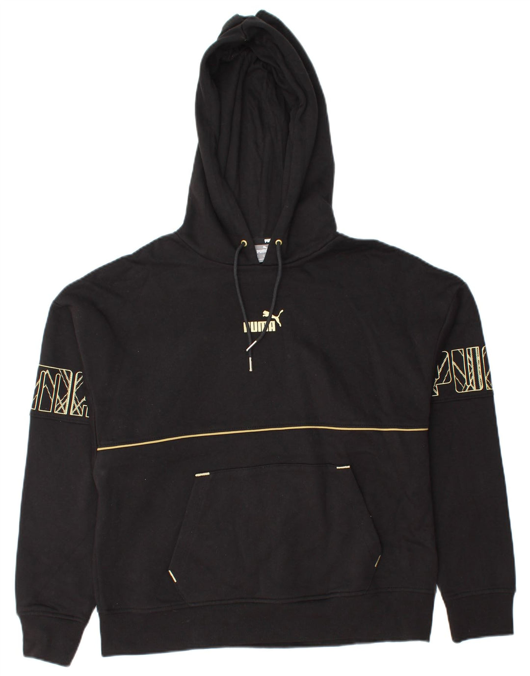 Felpa con cappuccio grafica da donna PUMA UK 14 cotone nero medio