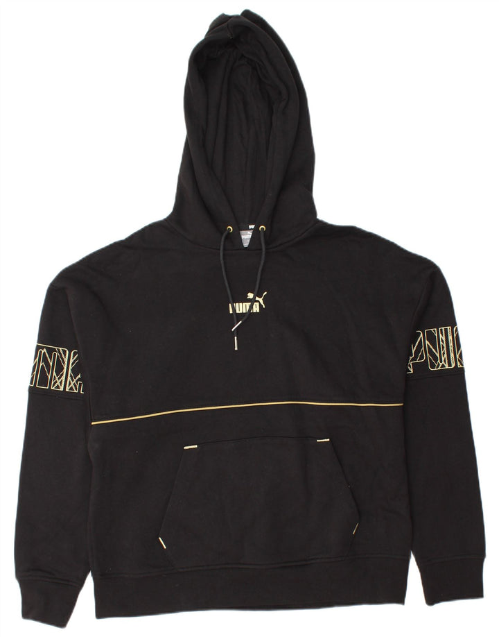 Felpa con cappuccio grafica da donna PUMA UK 14 cotone nero medio