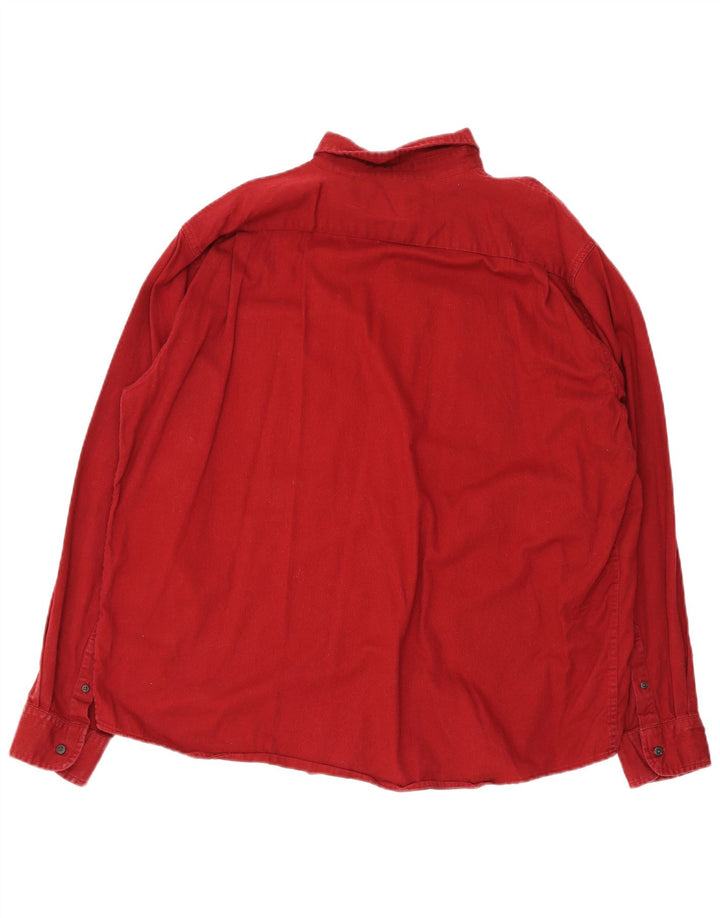 Camicia Wrangler da uomo vestibilità regolare XL in cotone rosso