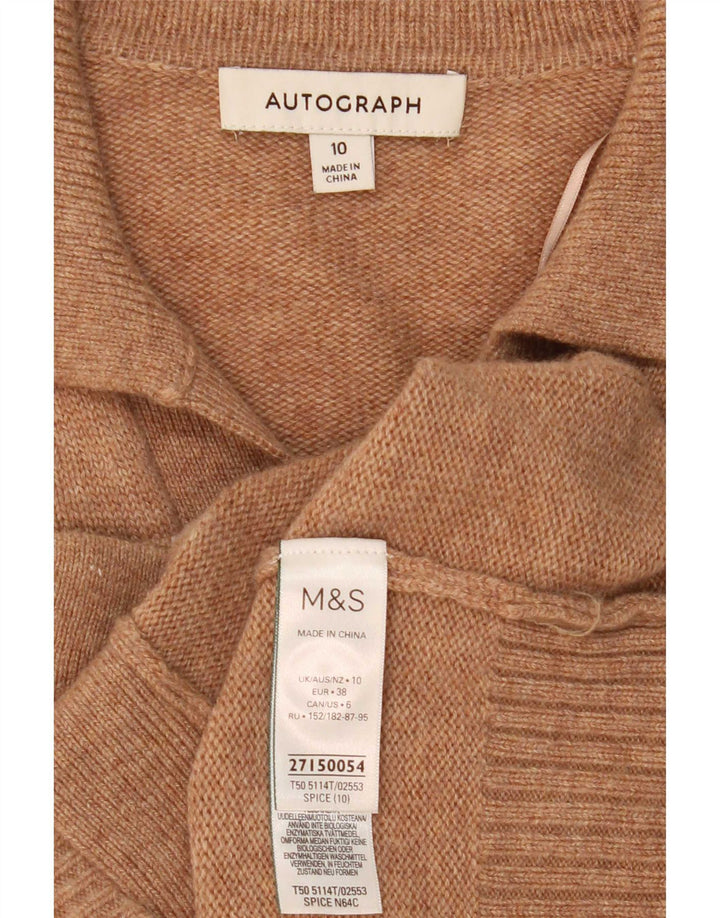 Maglione cardigan autografo da donna Marks & Spencer UK 10 piccolo Beige