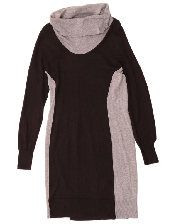 Abito maglione da donna Oasis UK 12 Cotone color block medio nero
