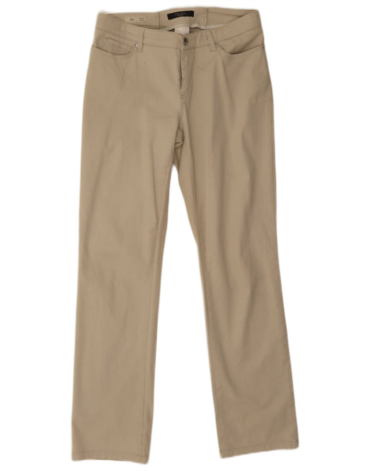 Pantaloni casual dritti da weekend da donna Max Mara UK 12 Medium W30 L30 Beige