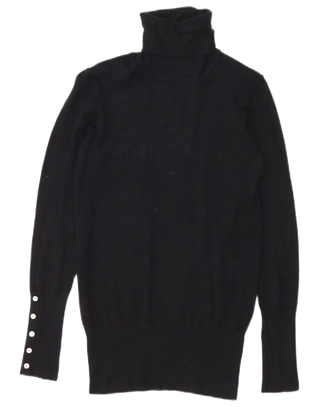 Maglione maglione a collo alto da donna Zara UK 14 Rayon nero medio