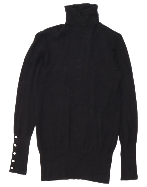 Maglione maglione a collo alto da donna Zara UK 14 Rayon nero medio