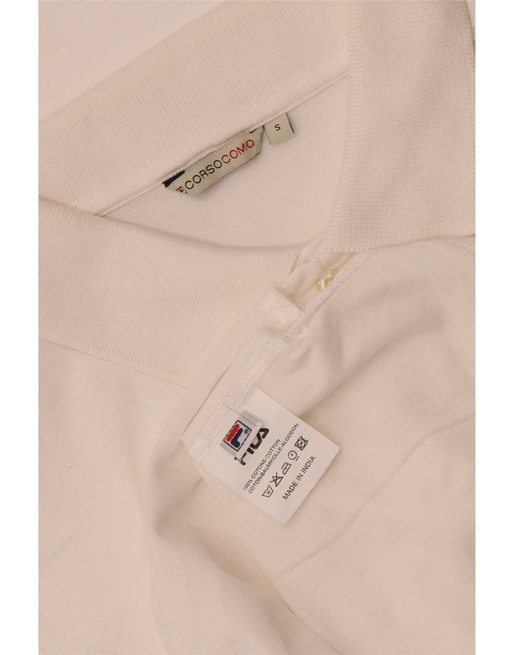 Polo da uomo Fila Small in cotone bianco