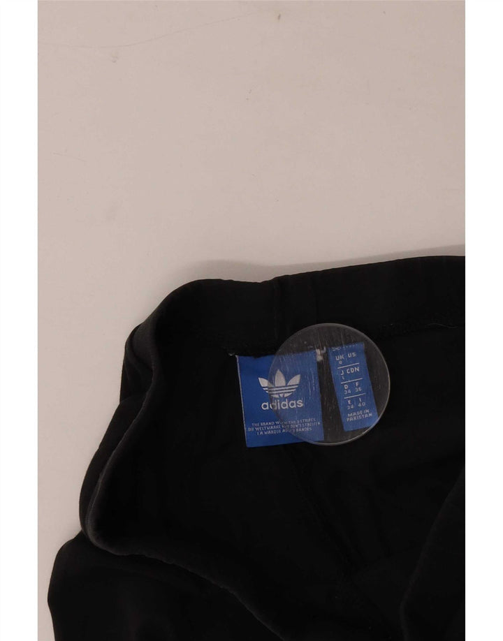 Leggings grafici da donna Adidas UK 8 piccoli neri