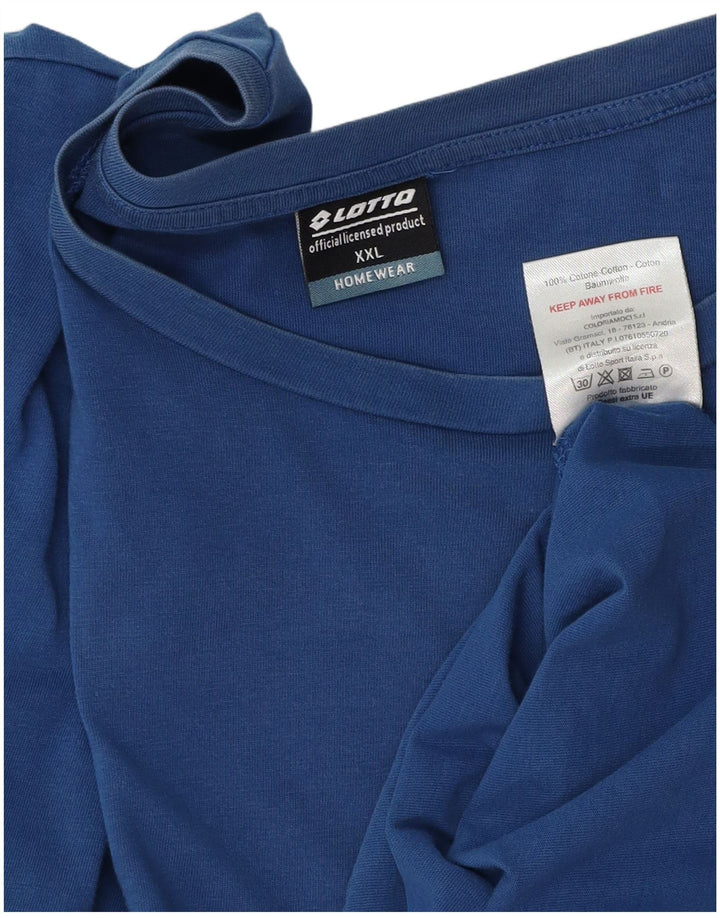 T-shirt da uomo Lotto Top 2XL in cotone blu