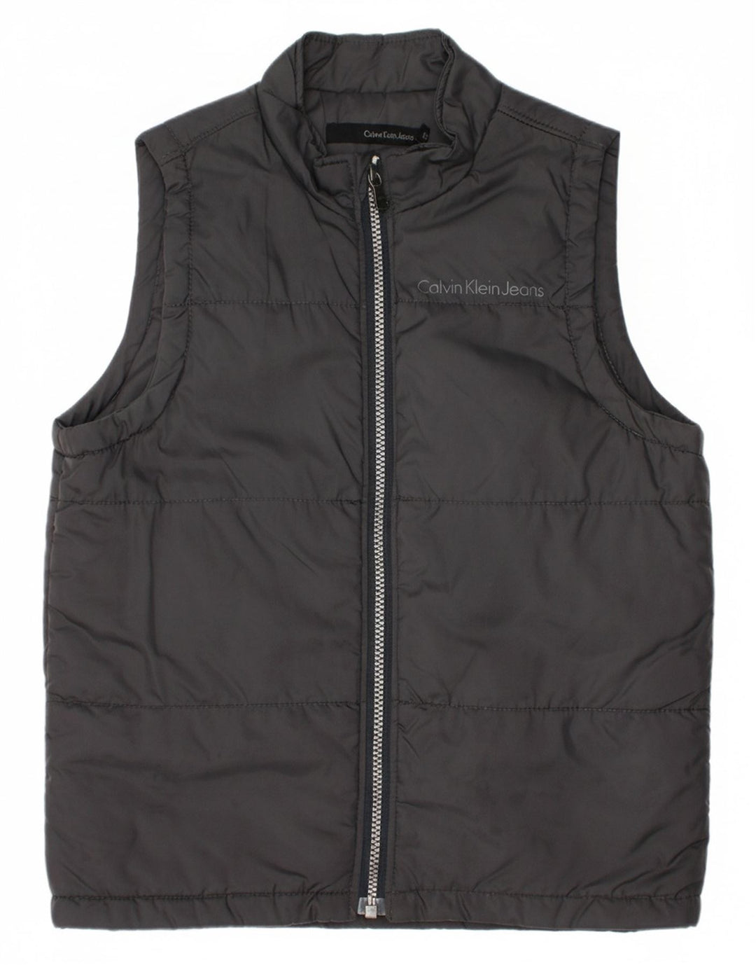 CALVIN KLEIN JEANS Boys Padded Gilet 9-10 Years Grey Nylon