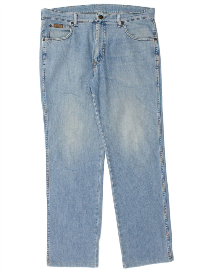 Jeans dritti da uomo Wrangler Texas W36 L32 cotone blu