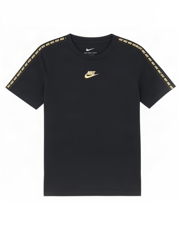 T-shirt grafica da ragazzo Nike Top 13-14 anni XL cotone nero