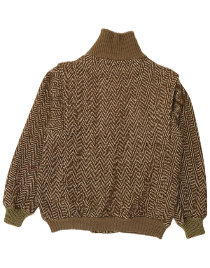 Bomber da uomo in maglia Radici IT 50 Large Khaki Herringbone
