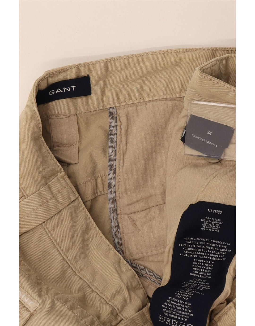 Pantaloncini cargo da uomo Gant W34 Large in cotone beige