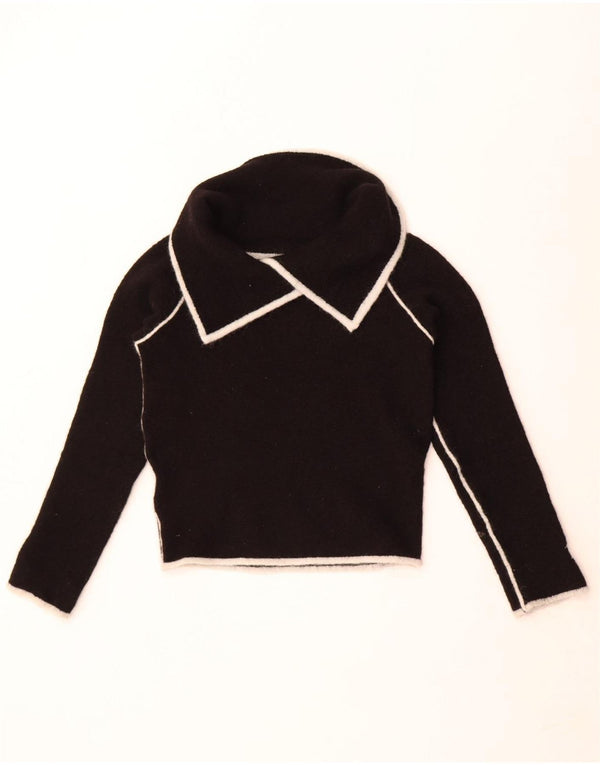 Maglione corto da donna Diesel con collo a polo UK 18 XL Acrilico nero