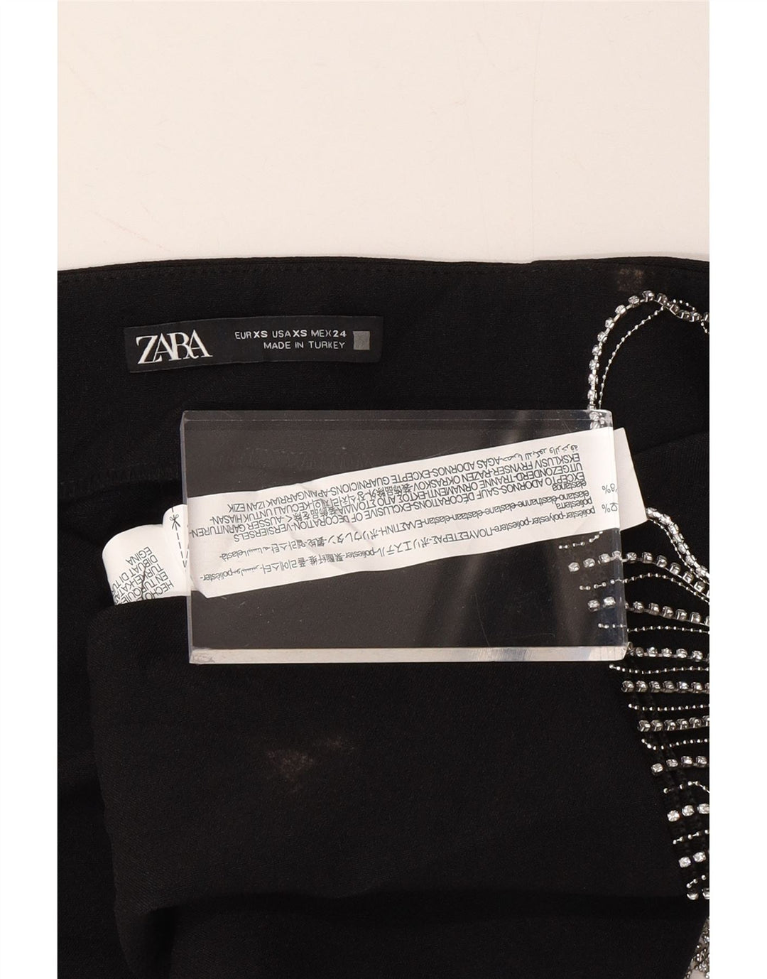 ZARA Womens Wrap Skirt XS W24 Black Polyester Vintage Zara and Second-Hand Zara from Messina Hembry 