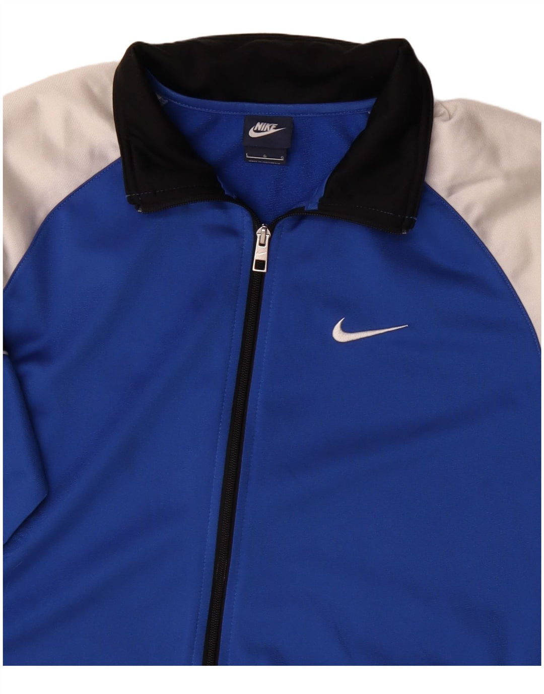 Giacca da tuta da uomo Nike, giacca grande, in poliestere color block blu