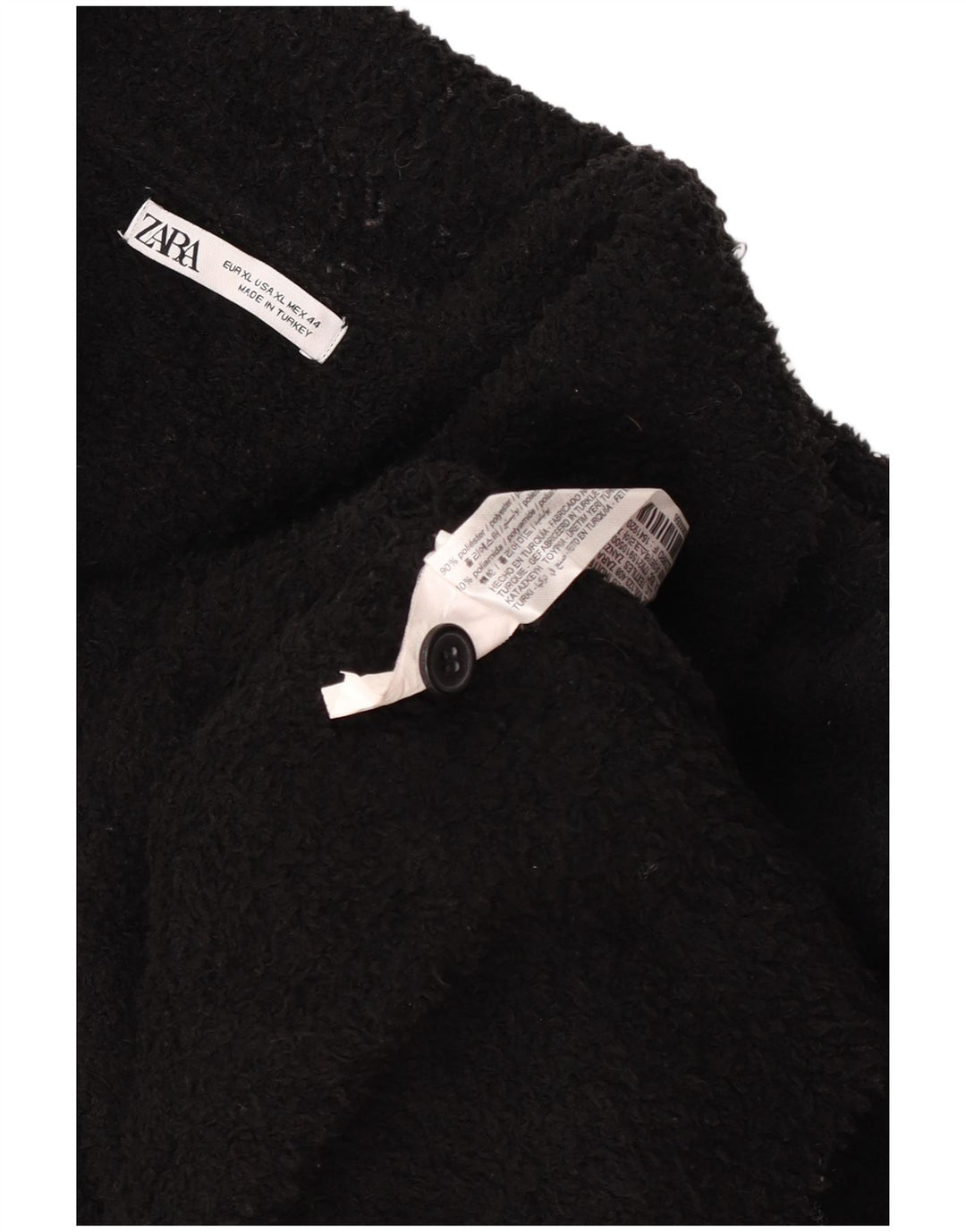 Maglione in pile da uomo Zara con collo alto XL poliestere nero